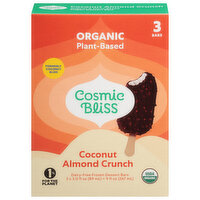 Cosmic Bliss Frozen Dessert Bars, Dairy-Free, Organic, Coconut Almond Crunch, 3 Each