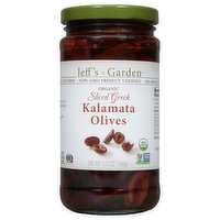 Jeff's Garden Kalamata Olives, Organic, Sliced Greek, 7 Ounce