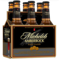 Michelob Amber Bock Lager 6 Pack Bottles, 12 Fluid ounce