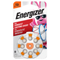 Energizer Hearing Aid Batteries, Zinc Air, Size 13, 8 Pack, 8 Each