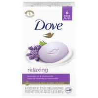 Dove Beauty Bar, Relaxing, Lavender & Chamomile, 6 Each