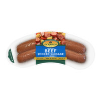 Eckrich Beef Skinless Smoked Sausage, 10 Ounce