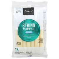Essential Everyday String Cheese, Part-Skim, Mozzarella, Low-Moisture, Light, 12 Each