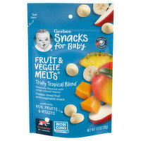 Gerber Snacks for Baby Fruit & Veggie Melts, Truly Tropical Blend, Crawler (8+ Months), 1 Ounce