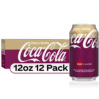 Coca-Cola Cherry Vanilla Flavored  Soda Pop Soft DrinkFridge Pack, 12 Each