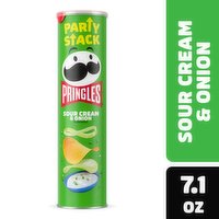 Pringles Potato Crisps Chips, Sour Cream and Onion, Party Stack, 7.1 Ounce