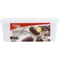 Delizza Eclairs, Belgian Custard Cream, Mini, 30 Each