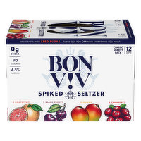 Bon Viv Spiked Seltzer, Classic Variety Pack, 12 Each