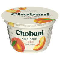 Chobani Yogurt, Greek, Nonfat, Peach on the Bottom