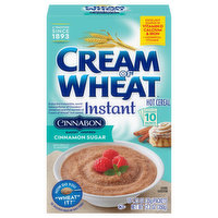 Cream of Wheat Hot Cereal, Instant, Cinnabon Cinnamon Sugar, 10 Each