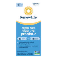 Renew Life Probiotic, Vegetarian Capsules, Extra Care Digestive, 50 Each