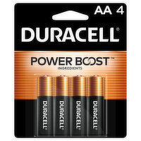 Duracell Power Boost Batteries, Alkaline, AA, 1.5 V, 4 Each