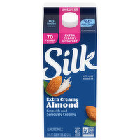 Silk Almondmilk, Extra Creamy Unsweet, 59 Fluid ounce