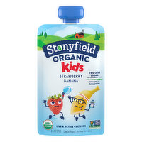 Stonyfield Organic Organic Kids Strawberry Banana Lowfat Yogurt, 3.5 Ounce