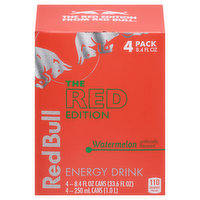 Red Bull The Red Edition Energy Drink, Watermelon, 4 Pack, 4 Each