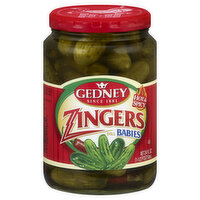 Gedney Pickles, Zingers Dill, Hot & Spicy, Babies, 24 Ounce