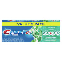Crest Whitening Plus Scope Toothpaste, Minty Fresh, 5.4 oz, 2 Pack, 10.8 Ounce