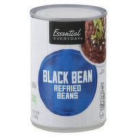 Essential Everyday Refried Beans, Black Bean, 16 Ounce