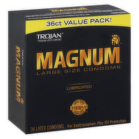 Magnum Condoms, Lubricated, Large Size, Value Pack, 36 Each