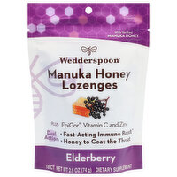 Wedderspoon Lozenges, Elderberry, Manuka Honey, 2.6 Ounce