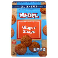 Mi-Del Ginger Snaps, Gluten Free, Swedish Style, 8 Ounce