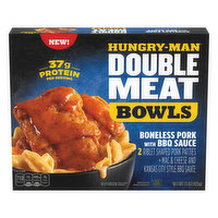 Hungry Man Double Meat Bowls, Boneless Pork with BBQ Sauce, 15 Ounce