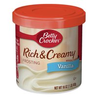 Betty Crocker Frosting, Vanilla, Rich & Creamy, 16 Ounce