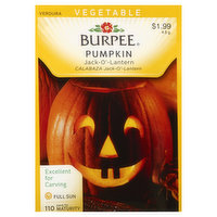 Burpee Seeds, Pumpkin, Jack-O'-Lantern, 4.5 Gram