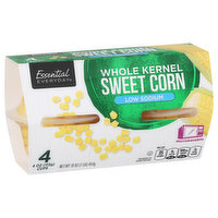 Essential Everyday Sweet Corn, Low Sodium, Whole Kernel, 4 Each