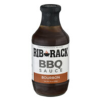 Rib Rack Bbq Sauce, Bourbon, 19 Ounce