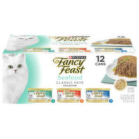 Fancy Feast Grain Free Pate Wet Cat Food Variety Pack, Seafood Classic Pate Collection, 2.25 Pound