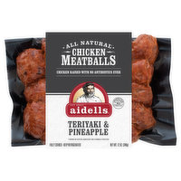 Aidells Chicken Meatballs, Teriyaki & Pineapple, 12 oz., 12 Ounce