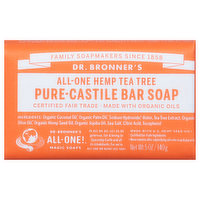 Dr. Bronner's Bar Soap, Pure-Castile, All-One Hemp Tea Tree, 5 Ounce