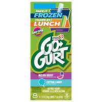 Go-Gurt Yogurt, Fat Free, Melon Berry,/Cotton Candy, 8 Each