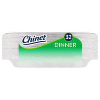 Chinet Plates, Dinner, 32 Each