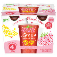 Joyba Bubble Tea, Strawberry Lemonade Green Tea, 4 Each