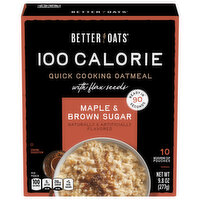 Better Oats Oatmeal, 100 Calories, Maple & Brown Sugar, 10 Each