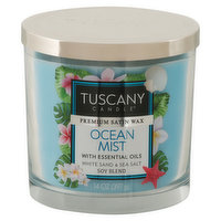 Tuscany Candle Candle, Premium Satin Wax, Ocean Mist, 1 Each