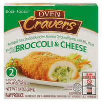 Koch Foods Oven Cravers Stuffed Chicken Breast, Broccoli & Cheese, 2 Each