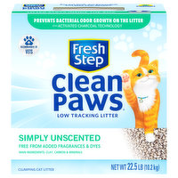 Fresh Step Clean Paws Clumping Cat Litter, Simply Unscented, 22.5 Pound