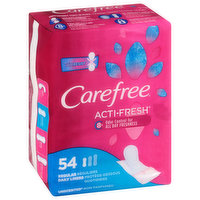 Carefree  Acti-Fresh Liners, Daily, Regular, Unscented, 54 Each
