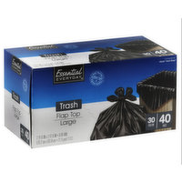 Essential Everyday 30 Gallon Trash Bags Flap Top