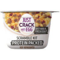 Just Crack An Egg Protein Packed Scramble Breakfast Bowl Kit with Sharp Cheddar Cheese, Pork Sausage & Uncured Bacon, for a Low Carb Lifestyle, 2.25 Ounce