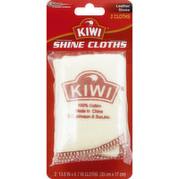 Kiwi Shine Cloths, Leather Shoes, 2 Each