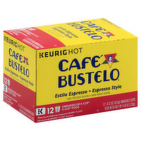 Cafe Bustelo Coffee, Dark Roast, Espresso Style, K-Cup Pods, 12 Each