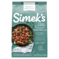 Simek's Meatballs, Turkey, Classic, 17 Ounce