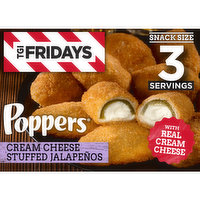 TGI Fridays Cream Cheese Stuffed Jalapeno Poppers Frozen Snacks, 8 Ounce