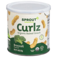 Sprout Organics Curlz Baked Snack, Organic, Broccoli Flavored, 12 Months & Up, 1.48 Ounce