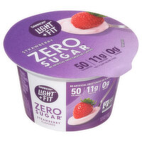 Dannon Light + Fit Yogurt, Zero Sugar, Strawberry Flavored, 5.3 Ounce