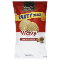 Essential Everyday Potato Chips, Wavy, Party Size!, 15 Ounce